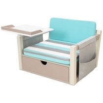 Poltrona de Desenho e Estudo 2 em 1 com zenamento para Crianças de 4 a 10 Anos, LITTLE TIKES 658839EUC, Azul