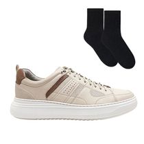 Kit Sapatênis Democrata Joe Ultra Light Masculino + Par de Meia