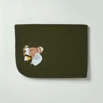 Manta de Suedine Hug Camping Verde Musgo