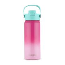 Garrafa Térmica Kids Com Canudo Rosa 500ml