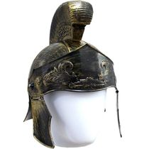 Capacete Romano de Luxo Realista Dourado ou Prata pra Fantasia