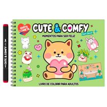 Cute & Comfy Super Special - Livro de Colorir Adulto - Momentos para ser Feliz - Acompanha 1 Caneta
