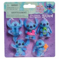 Pack com 5 Mini Bonecos Colecionáveis do Stitch - 4 cm - Disney - Sunny