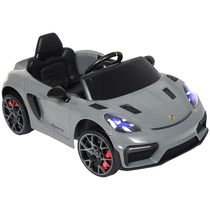 Carro Elétrico Infantil Porsche Spyder 718 RS 12V Cinza Bel
