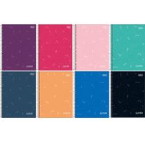 Caderno Colegial Espiral Capa Dura 10 Matérias - 160 Folhas - Lunix - Tilibra