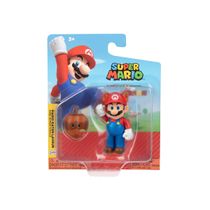 Mini Boneco Racccoon Mario w/ Super Leaf - 6 cm - Super Mario - Jakks