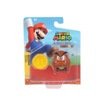 Mini Boneco Goomba w/ coin - 6 cm - Super Mario - Jakks