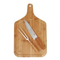 Conjunto Churrasco Bamboo Tábua 30cm x 50cm com Alça