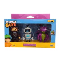 Stumble Guys Série 2 - Pack com 3 Figuras - Stabby Kate, Stumblebot Mk3 e Dusk Dragon - Multikids