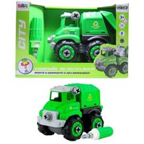 Caminhão de Reciclagem - Monta e Desmonta - Mega City - BBR Toys