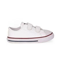 Tênis All Star Infantil Couro e Velcro Branco Converse