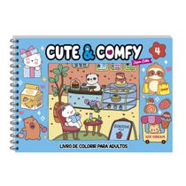 Cute & Comfy Super Extra - Livro de Colorir Adulto - Capa Dura Holográfica