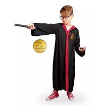 Fantasia Infantil Premium Harry Potter Roupa com Óculos