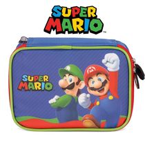 Estojo Box Infantil Escolar Mario E Luigi Azul Sorte Luxcel