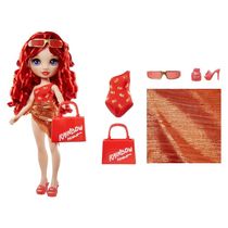 Boneca Articulada - Rainbow High - Swim Style - Fashion Doll - Ruby - Vermelha - Mga