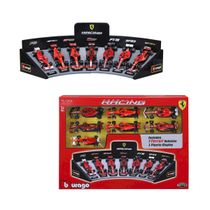 Pack c/ 7 Miniaturas Formula 1 Ferrari Racing F1 c/ Expositor - 1/43 - Bburago