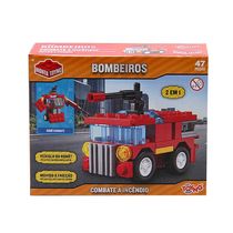 Brinquedo Bombeiro Veículo Combate A Incêndio Ou Robô Movido À Fricção Toyng