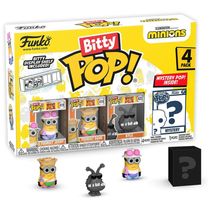 Kit Mini Minions Colecionáveis com Tourist Dave, Tourist Jerry, Kyle e Mystery Chase (Os Estilos Podem Variar), Funko Bitty Pop 73038