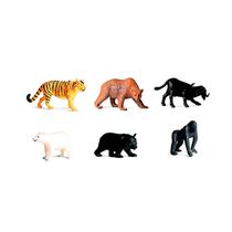 Coleção com 6 animais selvagens miniaturas sortidos Toyng