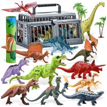 Brinquedos de Dinossauro JOYIN com Tapete de Atividades e Gaiola de Armazenamento, 19 Figuras de Dinossauros Realistas e Árvores para Crianças