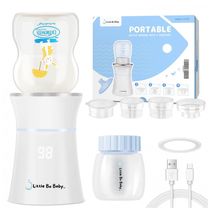 Aquecedor de Mamadeira Portátil com Adaptador, para Leite Materno e Fórmula, Little Bo Baby, Branco