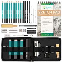 Kit Lápis de Cor Profissional com Estojo 100 peças Tintas Acrílicas, Aquarela, NORBERG LINDEN 4336945587, Preto