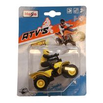 Miniatura Quadriciclo Amarelo Com Piloto Amarelo Maisto 15026