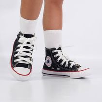 Tênis All Star Infantil Cano Alto Preto e Vermelho Converse (26-33)