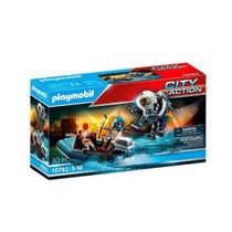 Playmobil City Action - Polícia Com Jetpack e Barco 70782