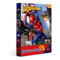 Quebra Cabeça Marvel 100 Peças Homem Aranha - Toyster 8013