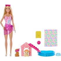 Boneca Barbie - Festa Na Piscina Dos Cachorrinhos Jbf35