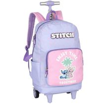 Mochila do Stitch de Costas + Rodinhas Roxo - Luxcel