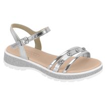 Sandália Infantil Molekinha Metal Prata