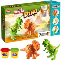 Kit de Massinhas com Formas de Dinossauros 17 Peças Infantil