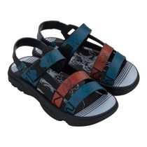 Sandália Infantil Grendene Kids Heróis Marvel Preto