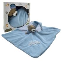 Naninha Urso Antialérgica 23x23cm, Zip, Com Prendedor De Chupeta Presente Bebês Recém-Nascidos