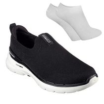 Kit Tênis Skechers Go Walk 6 Masculino + Par de Meia