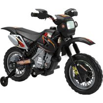Moto Cross Trail Elétrica 6V Preta Bel