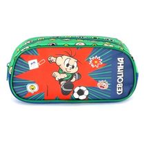 Estojo Escolar Simples Infantil Cebolinha Futebol Luxcel