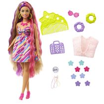 Boneca Articulada - Barbie - Totally Hair - Vestido de Flores - Mattel