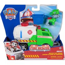 Patrulha Canina Figura Veículo Fire Rescue Rocky Sunny 4850