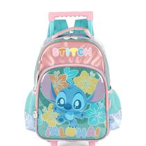 Mochila de Rodinhas Luxcel Com Alça Stitch Aloha Turquesa