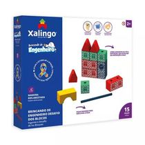 Brincando de Engenheiro Desafio dos Blocos 15 Peças Xalingo