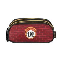 Estojo Escolar Triplo Luxcel Harry Potter Hogwarts Vinho