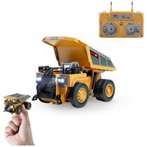 Camionete Basculante Miniatura BRRRRT 164 RC, Brinquedo Caminhão Basculante, Controle Remoto 8 Canais com Carroceria de Metal e Luz