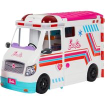 Conjunto Ambulância De Resgate Da Barbie Com Luz e Som - Mattel HKT79