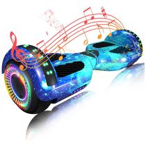 Hoverboard SIMATE Azul Galáxia 6,5" com Bluetooth, Luzes LED e Certificação UL2272 – Até 13,7 km/h, Autonomia de 12,8 km