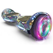 Hoverboard Certificado HS2.01 Espaço Sideral com Rodas LED Flash, Bluetooth e Luzes LED