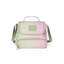 Lancheira Escolar Juvenil Média Transversal Crinkle Bicolor com Bolso Luara Up4you