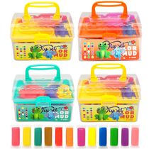 Kit 4 Maletas de 12 Massinhas de Modelar com Acessórios